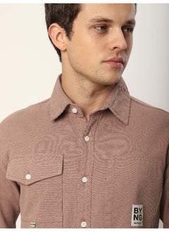 Beyoung Mauve BYNG Cotton Shirt  - Image 2