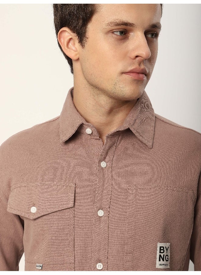 Beyoung - Mauve BYNG Cotton Shirt - Image 1