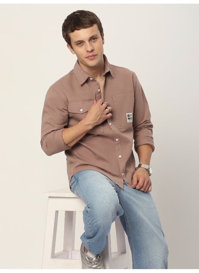 Beyoung - Mauve BYNG Cotton Shirt - Image 1