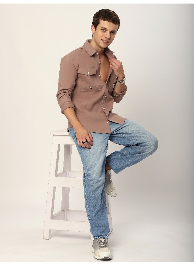 Beyoung - Mauve BYNG Cotton Shirt - Image 1