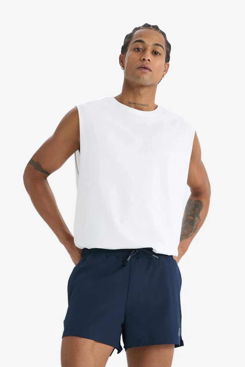 DeFacto DeFactoFit Andy Printed Flexible Textured Sports Swim Shorts