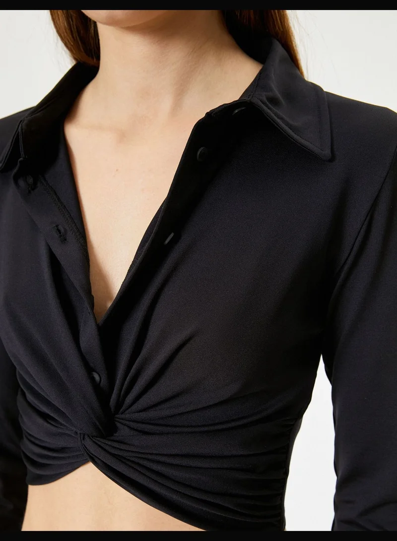 كوتون Envelop Knot T-Shirt