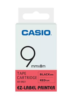 CASIO Casio tape cartridge 9mm black on red  - Image 1