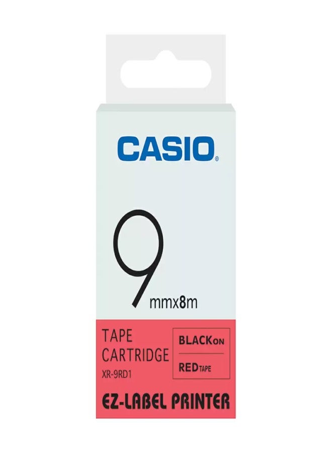 CASIO Casio tape cartridge 9mm black on red  - Image 2