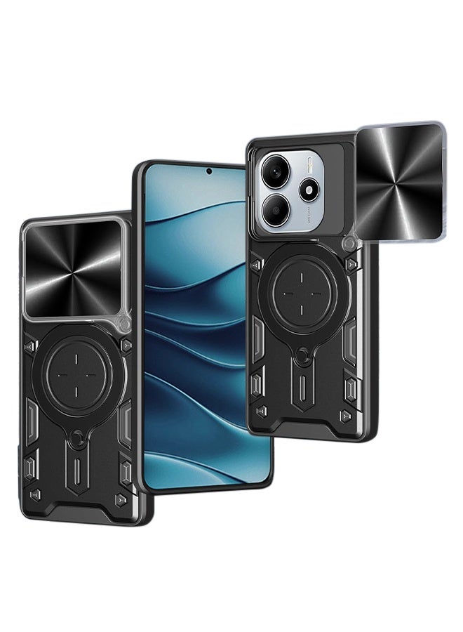 حافظة هاتف واقية من السقوط بعدسة دفع العدسة حلقة إصبع لحافظة هاتف ريدمي نوت 14 - Image 2