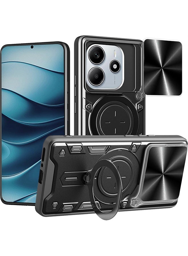 حافظة هاتف واقية من السقوط بعدسة دفع العدسة حلقة إصبع لحافظة هاتف ريدمي نوت 14 - Image 1