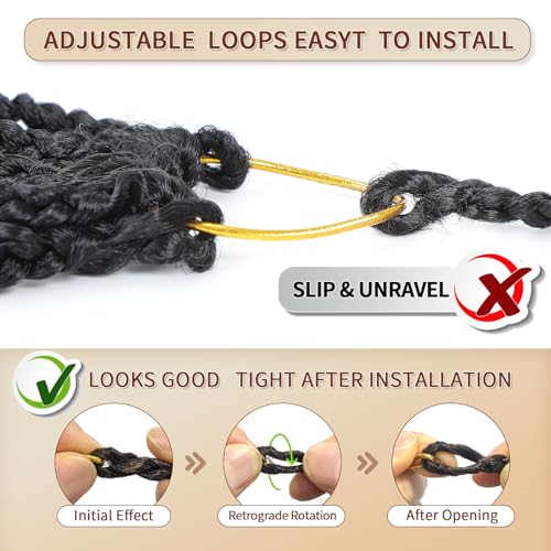 Karida 9 Packs Goddess Box Braids Crochet Hair For Black Women 10 Inch, Crochet Braids With Curly Ends, Boho Crochet Braids Goddess Braids Crochet Hair (10 Inch, 1B#) - Image 5