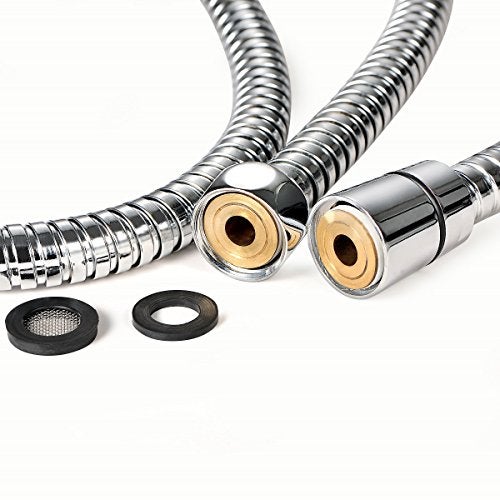 Purelux 100 Inch Extra Long Shower Hose for Handheld Shower Head with Brass Fittings, 8 feet 4 inches made of Stainless Steel Chrome Finish - Image 2