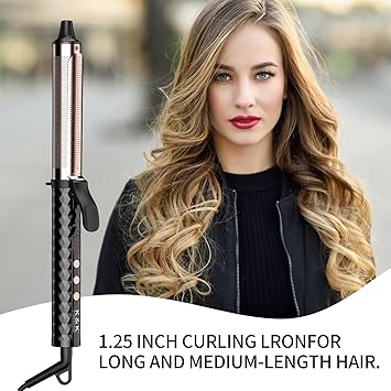 K&K KK Professional Infrared Curling Iron 32mm The Maximum Temperature can be as high as 230 Degrees Celsius Dual Voltage Rose Gold Aluminum Tube - Image 5