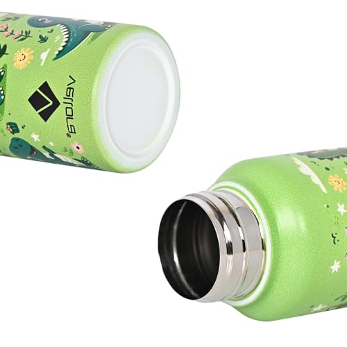 VELLORA Dinosaur Animated Stainless Steel Water Bottle for Kids,School Water Bottle for Kids,Picnic Water Bottle,Sipper Bottle,Leak-Proof Bottle for Kid Travel Girls 500 ml (Green) - Image 5