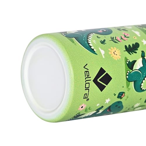 VELLORA Dinosaur Animated Stainless Steel Water Bottle for Kids,School Water Bottle for Kids,Picnic Water Bottle,Sipper Bottle,Leak-Proof Bottle for Kid Travel Girls 500 ml (Green) - Image 3