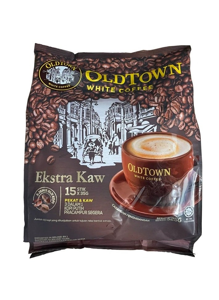 OldTown OLDTOWN, 3 in 1, Instant white coffee, Extra Rich, 525g (35g*15)  - Image 1
