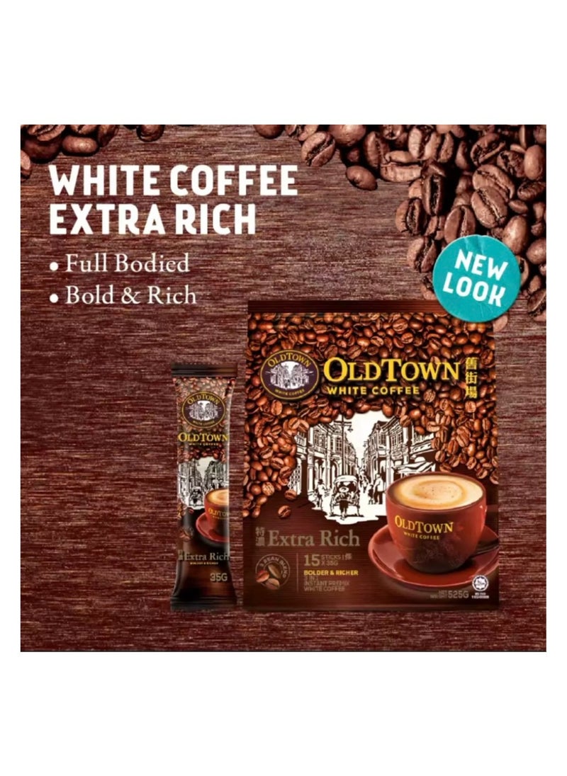 OldTown OLDTOWN, 3 in 1, Instant white coffee, Extra Rich, 525g (35g*15)  - Image 2