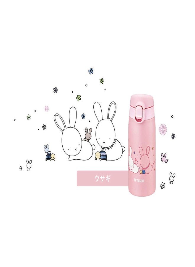 TIGER MCT-A035P Tiger Water Bottle, 11.8 fl oz (350 ml), Kameichido Mug, Stainless Steel Bottle, One-touch, Lightweight, Rabbit - Image 4