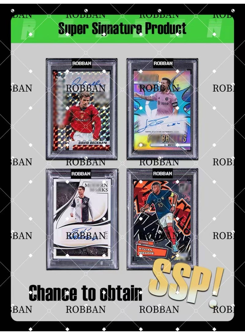 ROBBAN Collectible Signed Cards Rare Finds Cristiano Ronaldo Messi Neymar Jr. Mbappé Haaland Perfect for Fans and Collectors SSP Soccer Football Star Autographed Sport Cards Mystery Box-Match Attax - Image 5