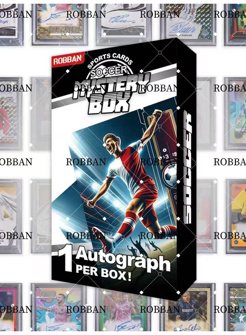 ROBBAN Collectible Signed Cards Rare Finds Cristiano Ronaldo Messi Neymar Jr. Mbappé Haaland Perfect for Fans and Collectors SSP Soccer Football Star Autographed Sport Cards Mystery Box-Match Attax - Image 2