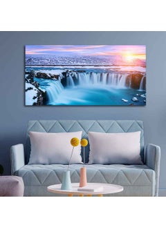 VIBECRAFTS VIBECRAFTS Homcraft Canvas Paintings for Living Room Drawing Room Amazing afoss Waterfall in Winter Premium Canvas Wall Painting for HomeOfficeGiftPTVCH_2360 
