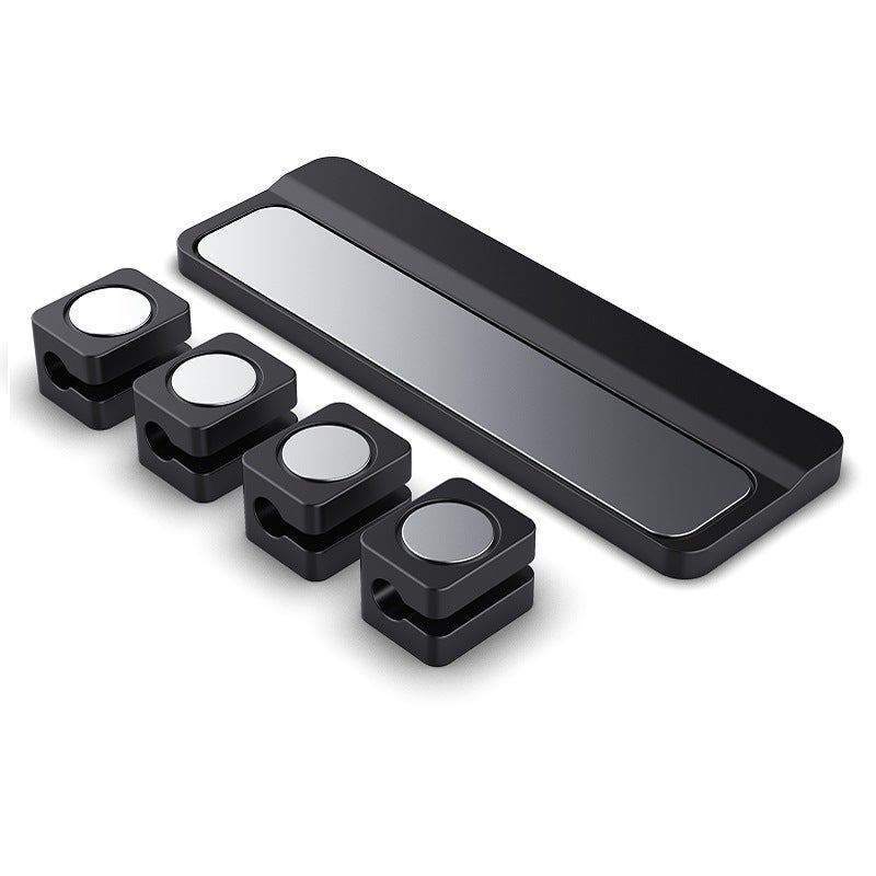 Data Line Magnetic Suction Clip Holder Desktop Nail-Free Self-Adhesive Buckle Cable Tie Storage Winder - Image 4