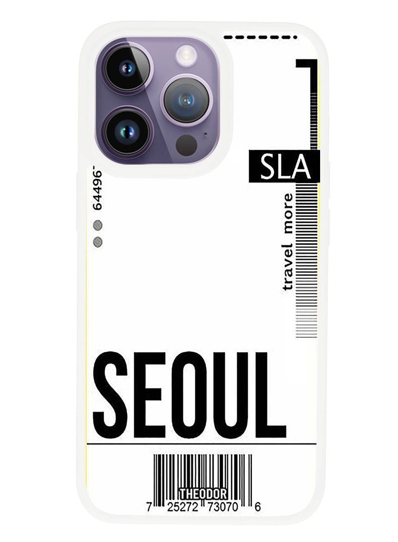 Theodor Protective Case Anti Scratch Shock Proof Cover For APPLE IPHONE 14 PRO MAX Seoul (White Bumper) - Image 1