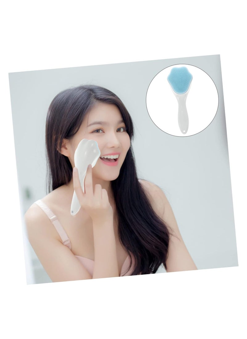 SOLARAE Silicone Facial Scrubber Manual Exfoliating Facial Brush Face Cleanser Face Exfoliator Fine Bristles for Sensitive Skin Easy to Clean Lather Well  - Image 3
