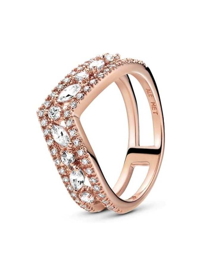 PANDORA Wishbone Rose Ring  - Image 1