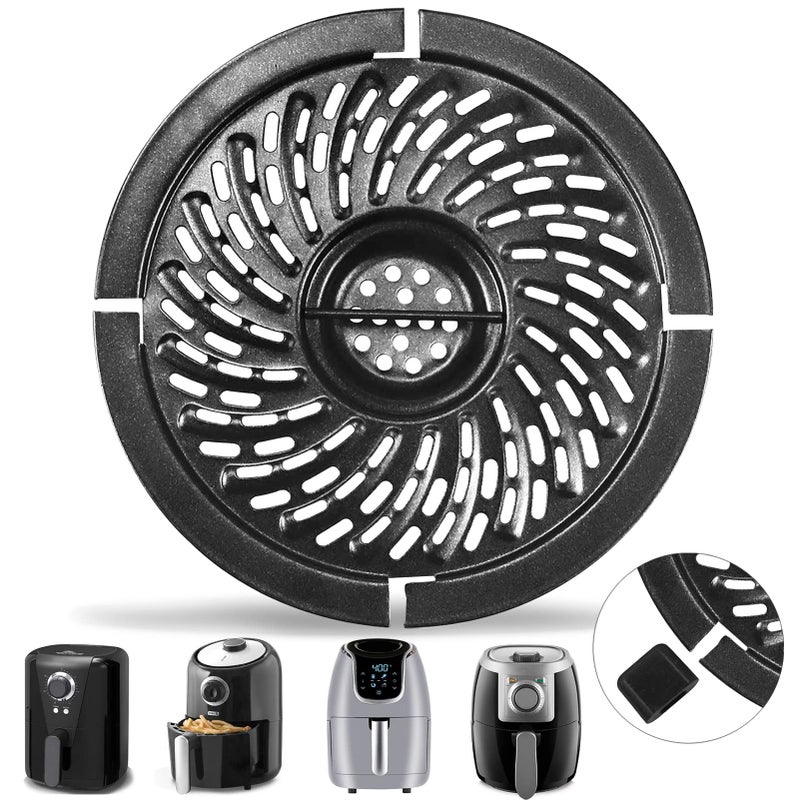 GXF صينية شواء 61 غير لاصقة دائرية 2 QT بديل صينية مقلاة الهواء أجزاء ملحقات صفيحة مقرمشة صفيحة شواء لشيفمان داش باور إكس إل 2 QT بيلا 16 QT مقلاة هواء آمنة للغسل في غسالة الصحون