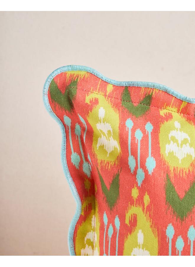 Chumbak Ikat Paisley Cushion Cover, 16" - Image 4