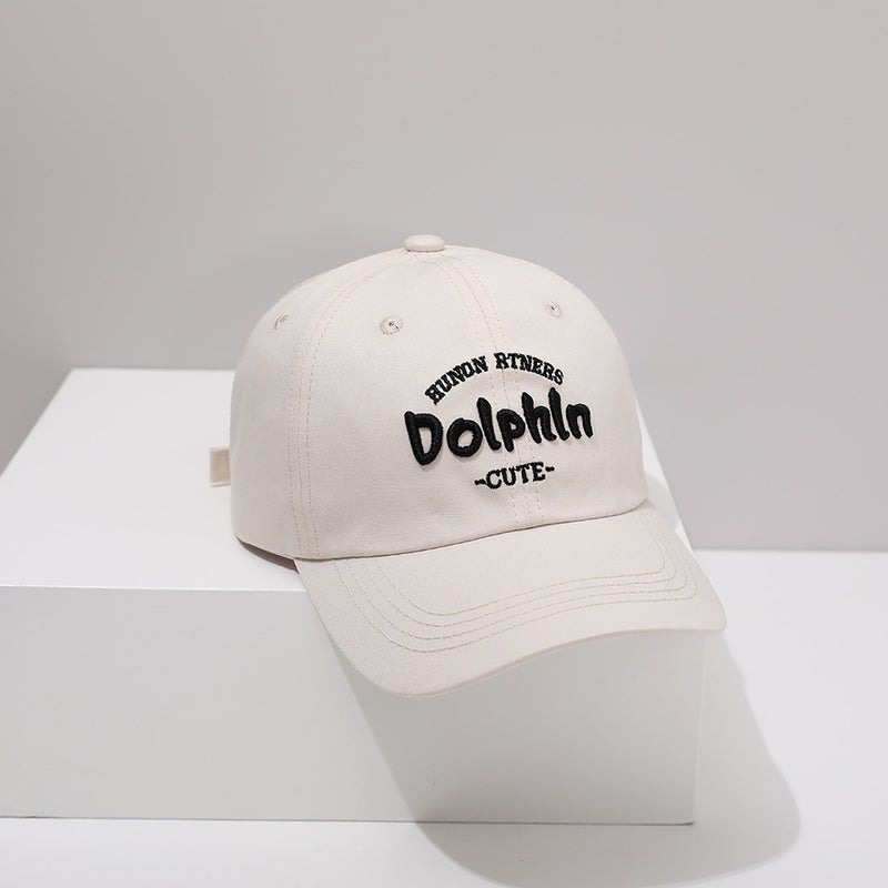 Letter Kids Cap Solid Embroidered Sun Hat Cotton - Image 1