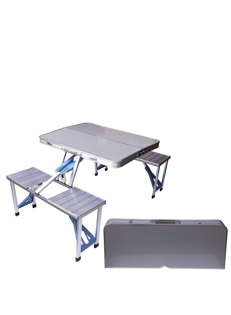 Generic Aluminum Folding Camping Picnic Table With 4 Seats  - Image 4