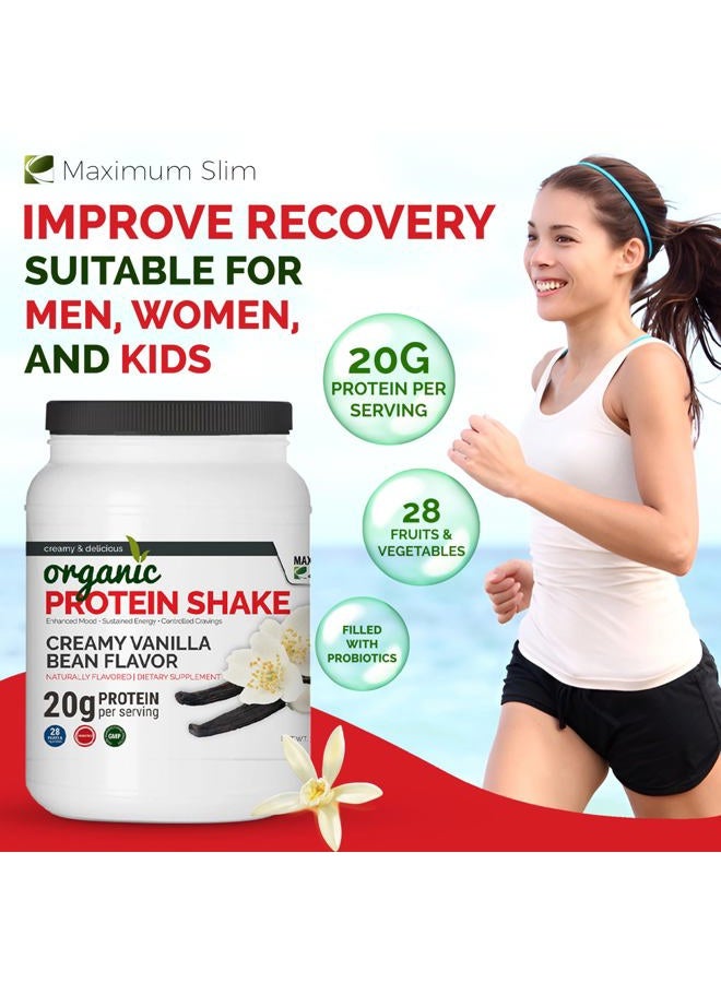 Maximum Slim Organic Protein Shake - Creamy Vanilla Bean Flavor - Image 4