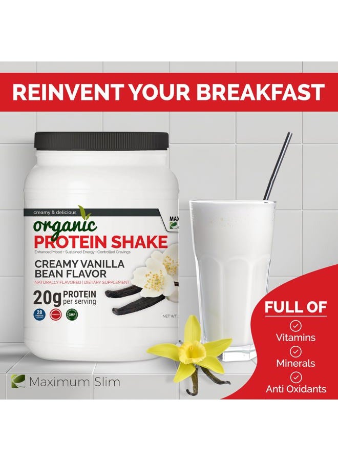 Maximum Slim Organic Protein Shake - Creamy Vanilla Bean Flavor - Image 3