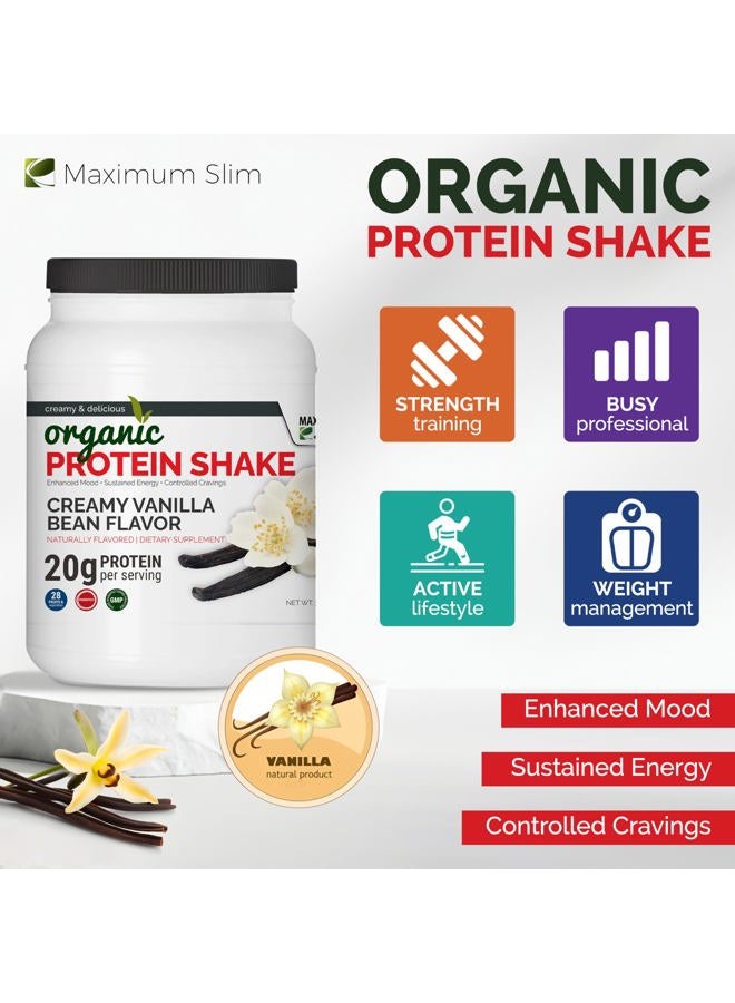 Maximum Slim Organic Protein Shake - Creamy Vanilla Bean Flavor - Image 2