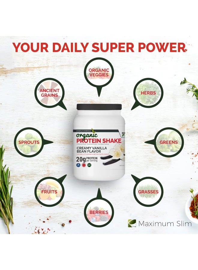 Maximum Slim Organic Protein Shake - Creamy Vanilla Bean Flavor - Image 5