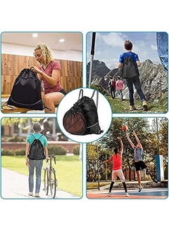 Arabest Drawstring pocket backpack, men's and women's outdoor travel sports backpack, basketball football swimming riding bag  - Image 2