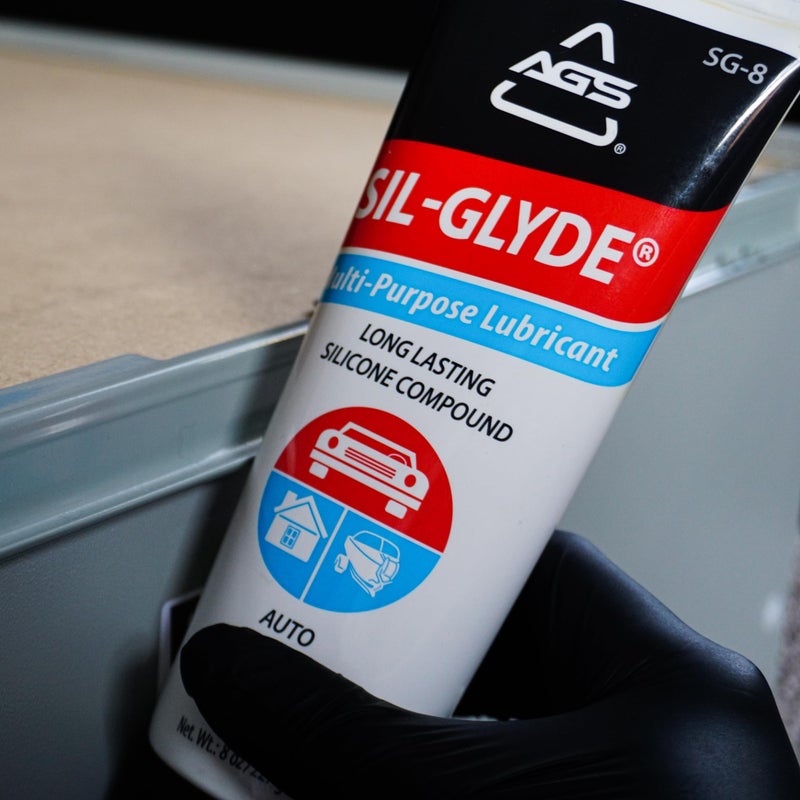 AGS Automotive Solutions SIL-Glyde Multi-Purpose All-Weather Lubricating Compound for All Surfaces - 8 oz Tube, Versitle Multi-Purpose Lubrication, All Weather, Auto, Home, Farm and Shop - Image 4