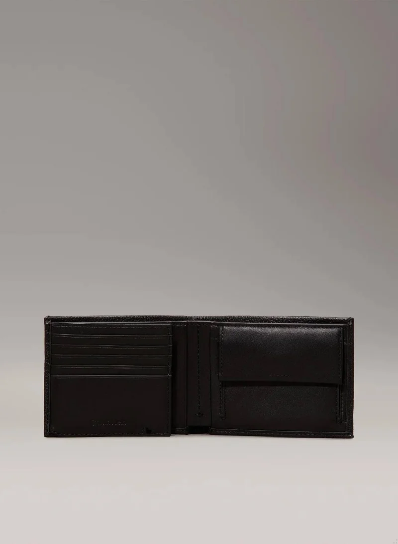 Calvin Klein Ck Black Leather RFID Trifold Wallet for Men | Best Price UAE