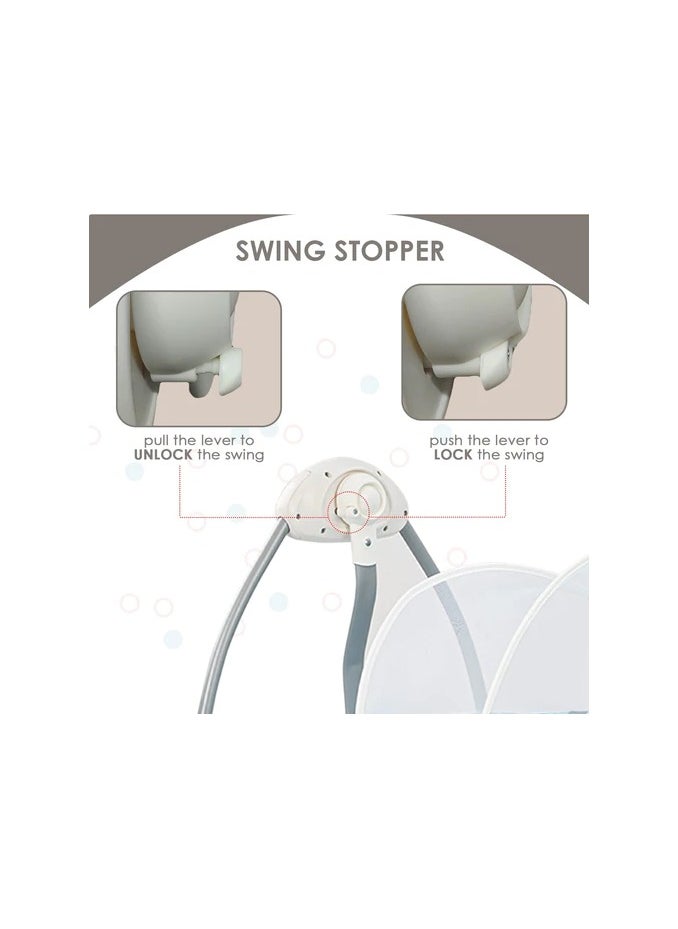 Sleeping Cradle Electric Baby Swing Bed with Toys