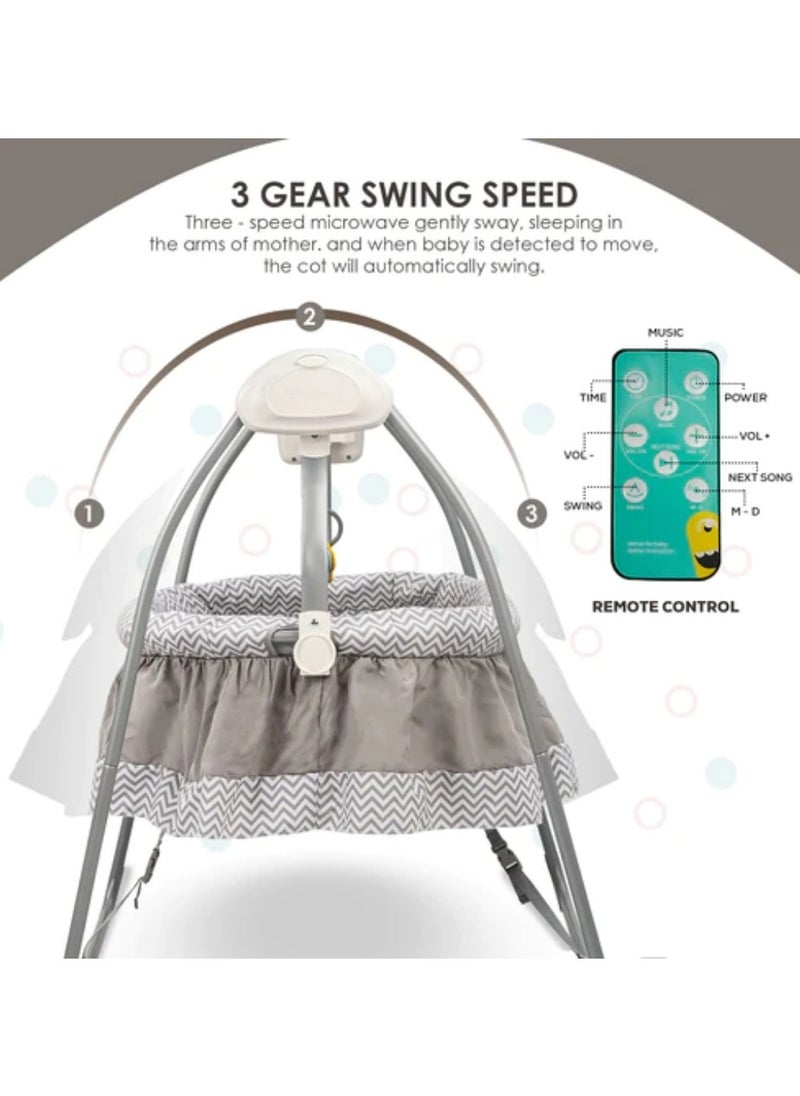 Sleeping Cradle Electric Baby Swing Bed with Toys