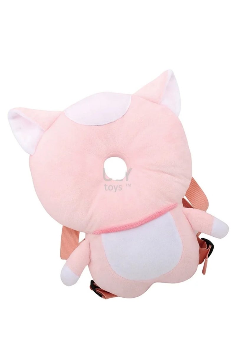 Cat-shaped head protection pillow for children – soft and comfortable