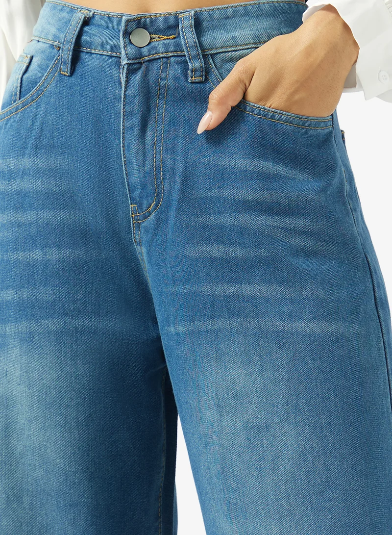 Ginger Mid Rise Straight Fit Jeans