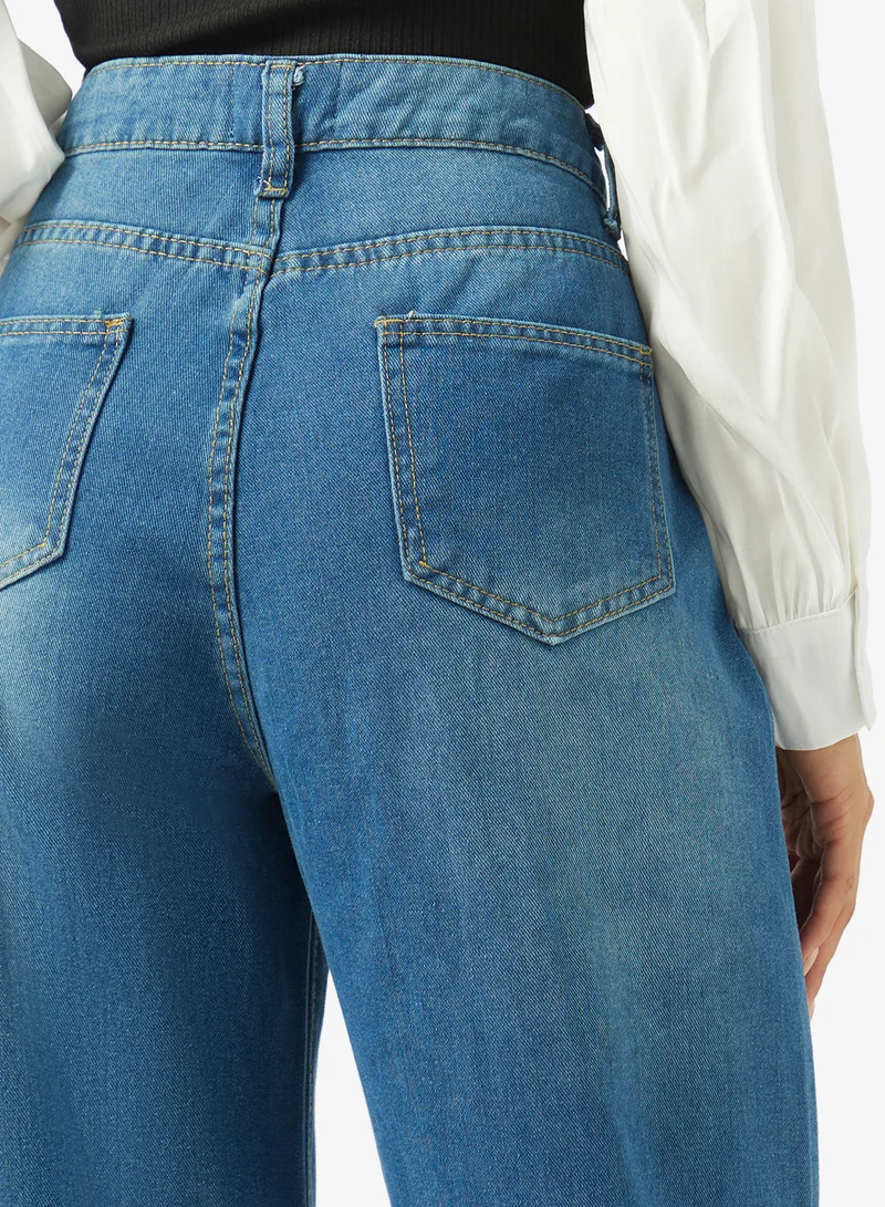 Ginger Mid Rise Straight Fit Jeans