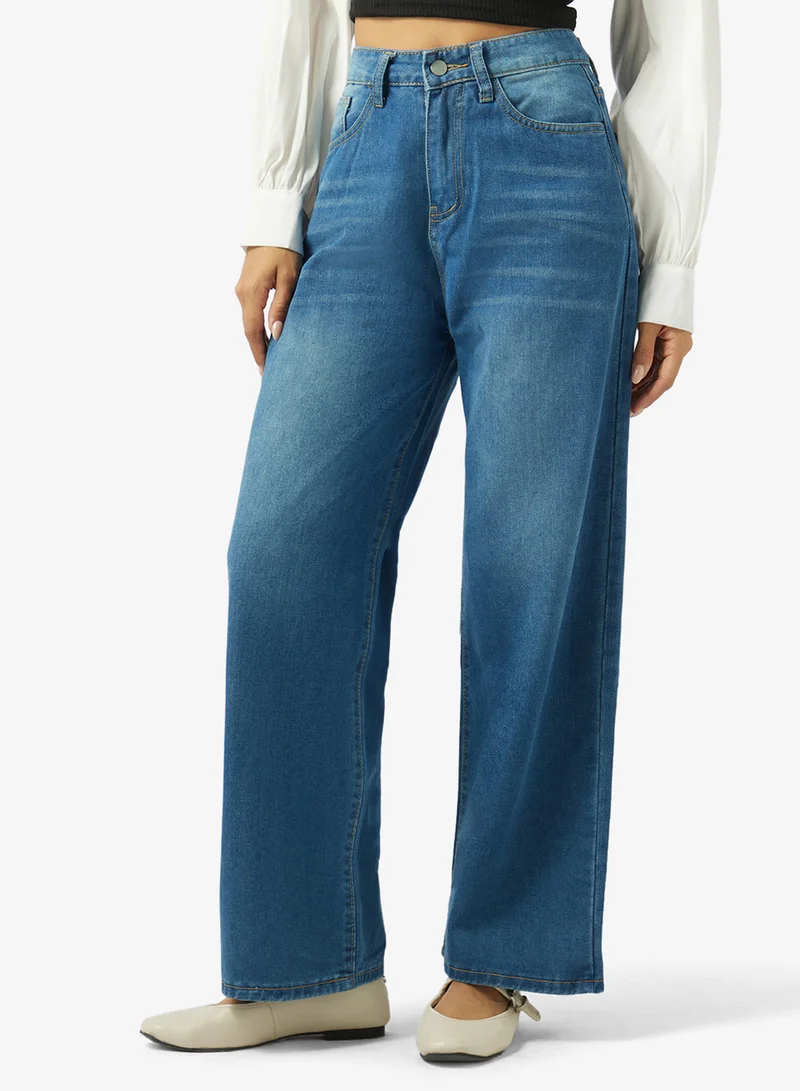 Ginger Mid Rise Straight Fit Jeans
