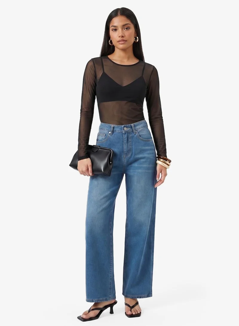 Ginger Mid Rise Straight Fit Jeans