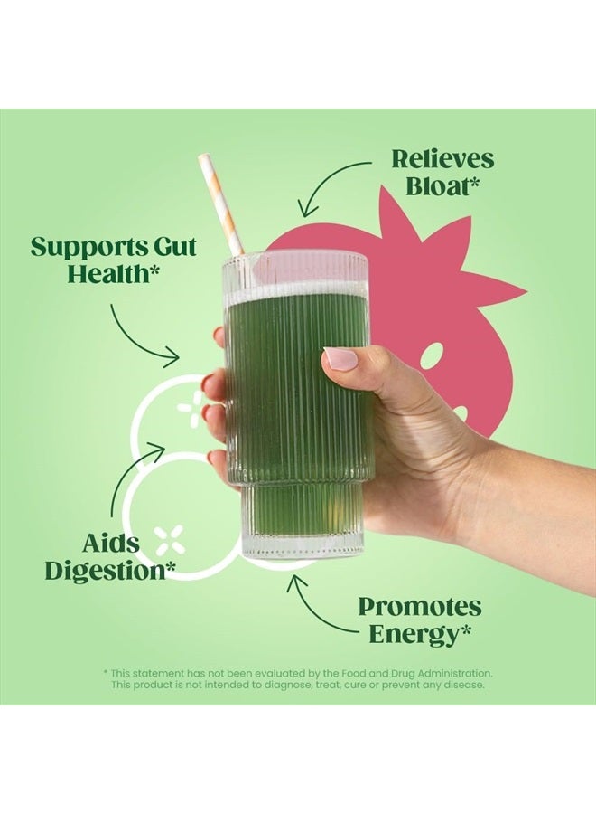 Bloom Nutrition Superfood Greens Powder, Digestive Enzymes with Probiotics and Prebiotics, Gut Health, Bloating Relief for Women, Chlorella, Green Juice Mix with Beet Root Powder, 25 SVG, Berry - Image 4