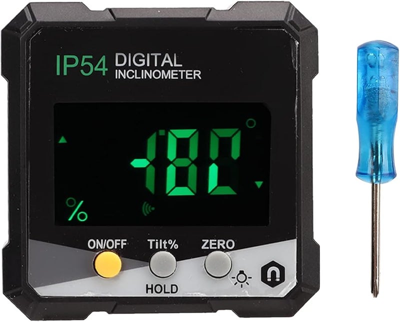مقياس الميل الرقمي مع شاشة LCD وقاعدة مغناطيسية ومكتشف زوايا 360 درجة - Image 1