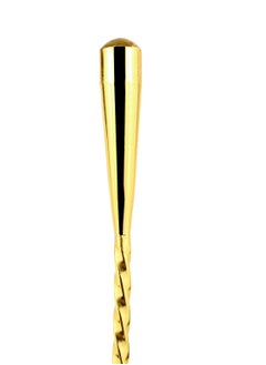 BarPros BarPros 40cm Teardrop Tip Mixing Spoon, Gold-Plated Stainless Steel Cocktail Stirring Spoon, Professional Bartender Tool  - Image 2