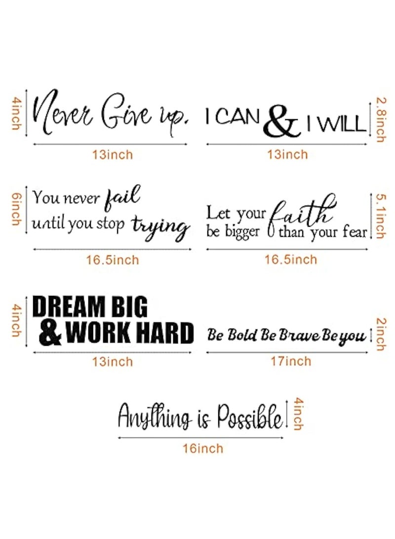 KASTWAVE 5Pcs Wall Decor Sticker Decal, Wall Quotes Stickers, PVC DIY Removable Stickers, Inspirational Quotes Decals, Peel and Stick Motivational Wall Decals, Wall Decals for Living Room Office Bathroom - Image 5