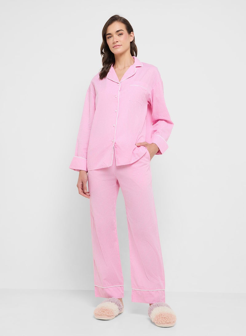 ايلا طقم بيجامة بلوزة وبنطلون بأزرار - Image 5