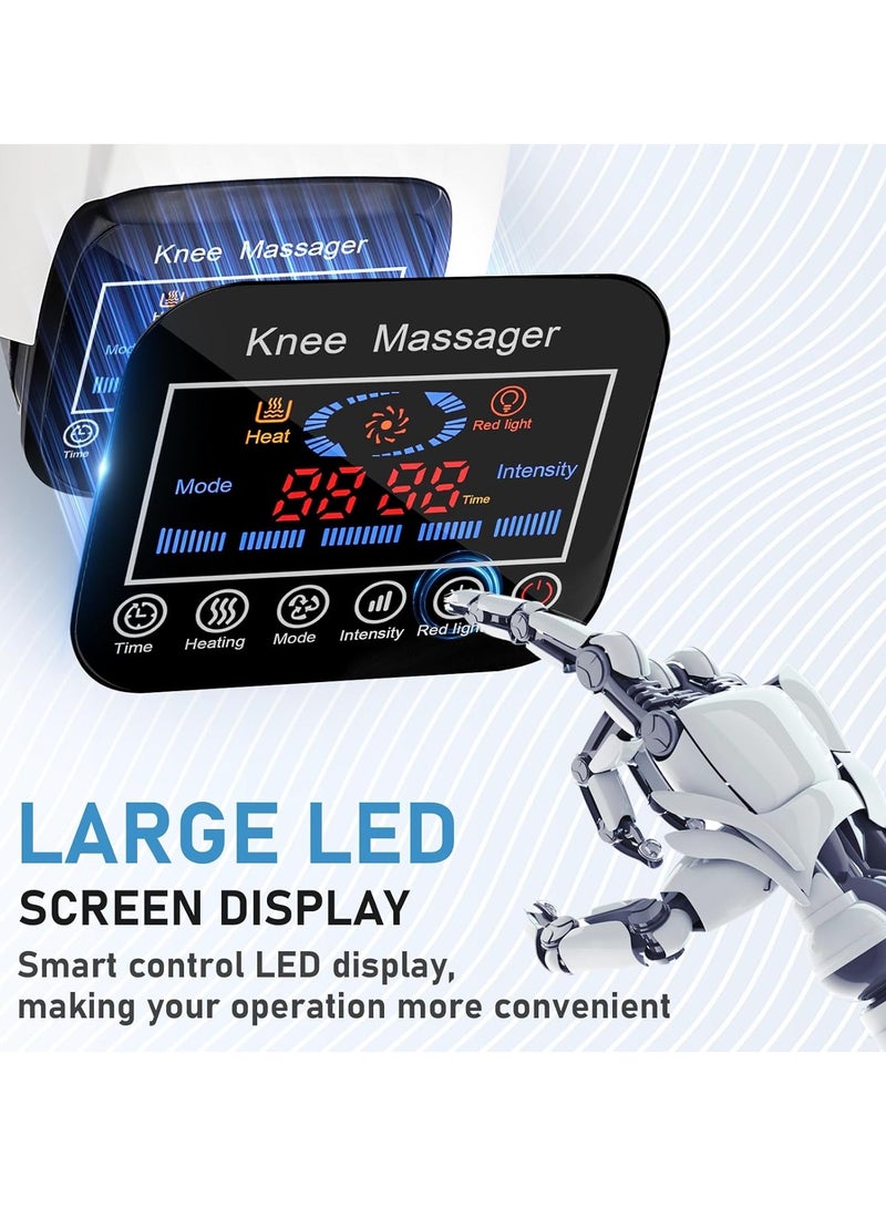 TIGER 4-in-1 Cordless Knee Massager with Heat, Vibration, Red Light Therapy & 3D Compression – Rechargeable Portable Knee Massage Device for Pain Relief, Arthritis, Joint Stiffness || Ideal for Men & Women – Great Gift for Family & Friends - Image 2