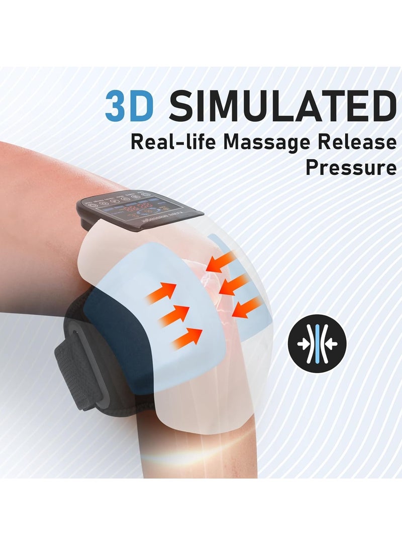 TIGER 4-in-1 Cordless Knee Massager with Heat, Vibration, Red Light Therapy & 3D Compression – Rechargeable Portable Knee Massage Device for Pain Relief, Arthritis, Joint Stiffness || Ideal for Men & Women – Great Gift for Family & Friends - Image 3